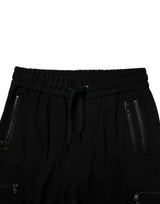 Dolce & Gabbana Black Wool Stretch Jogger Pants