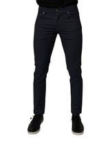 Dolce & Gabbana Dark Blue Cotton Stretch Skinny Denim Jeans