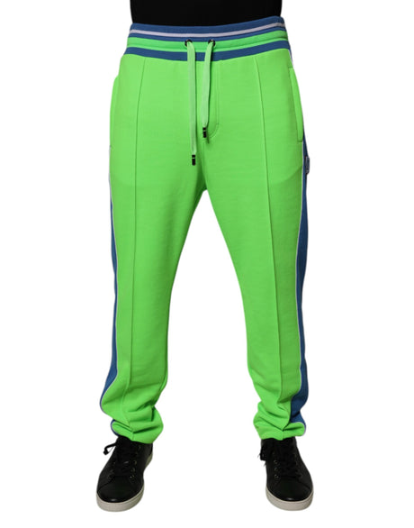 Dolce & Gabbana Green Blue Jogger Sweatpants Pants