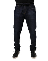 Dolce & Gabbana Dark Blue Cotton Stretch Skinny Denim Jeans