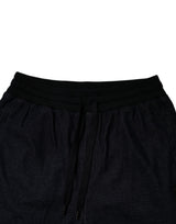 Dolce & Gabbana Black Jacquard Cotton Jogger Sweatpants Pants