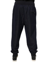 Dolce & Gabbana Dark Gray Jacquard Jogger Men Sweatpants Pants