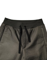 Dolce & Gabbana Brown Lambskin Leather Men Sweatpants Pants