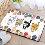 Kawaii Cat Welcome Mat - Absorbent Home Decor 15.7"x23.6"