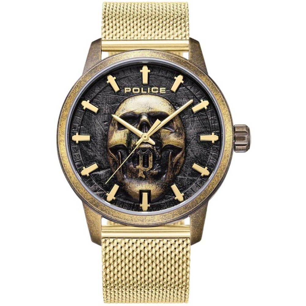 Police Gold Stainless Steel Dress Watch