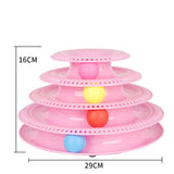 Interactive 4-Layer Cat Toy Puzzle Track Tower