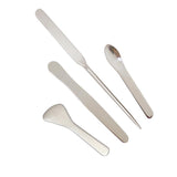 Multi-functional Applicator Stainless Steel Makeup Spatula Cosmetic Spatula Facial Spatula Skin Spatula Wax Sticks Beauty Spatula Mini Spoon Arts and Crafts Tools（4pcs）-Osinee