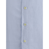 Finamore Light Blue Linen Dress Shirt