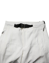 Dolce & Gabbana White Mid Waist Wide Leg Pants