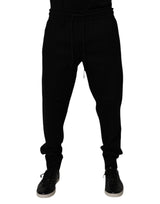 Dolce & Gabbana Black Cotton Blend Jogger Sweatpants Pants