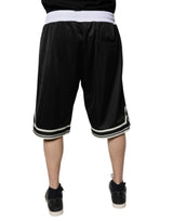 Dolce & Gabbana Black White Men Bermuda Sweatshorts Shorts