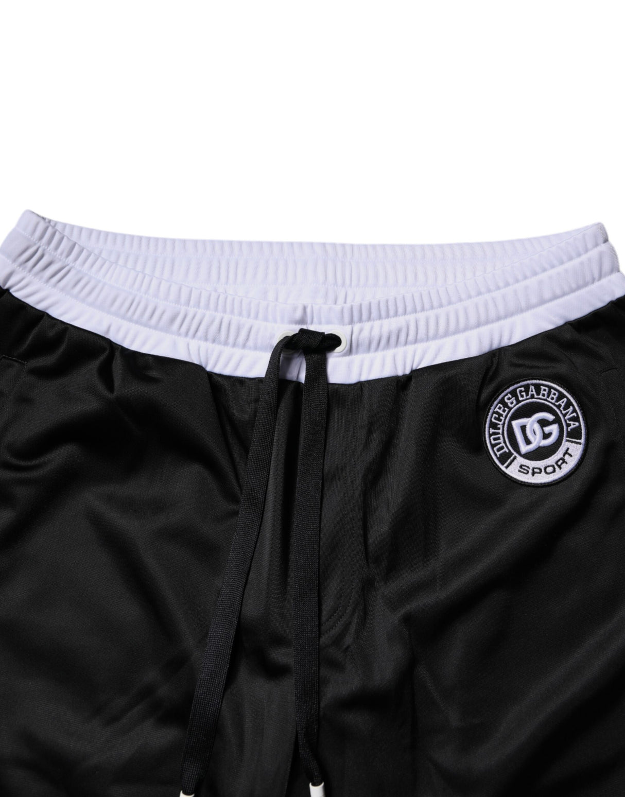 Dolce & Gabbana Black White Men Bermuda Sweatshorts Shorts