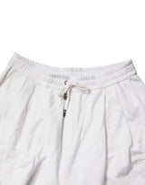 Dolce & Gabbana White Cotton Cargo Bermuda Sweatshorts Shorts