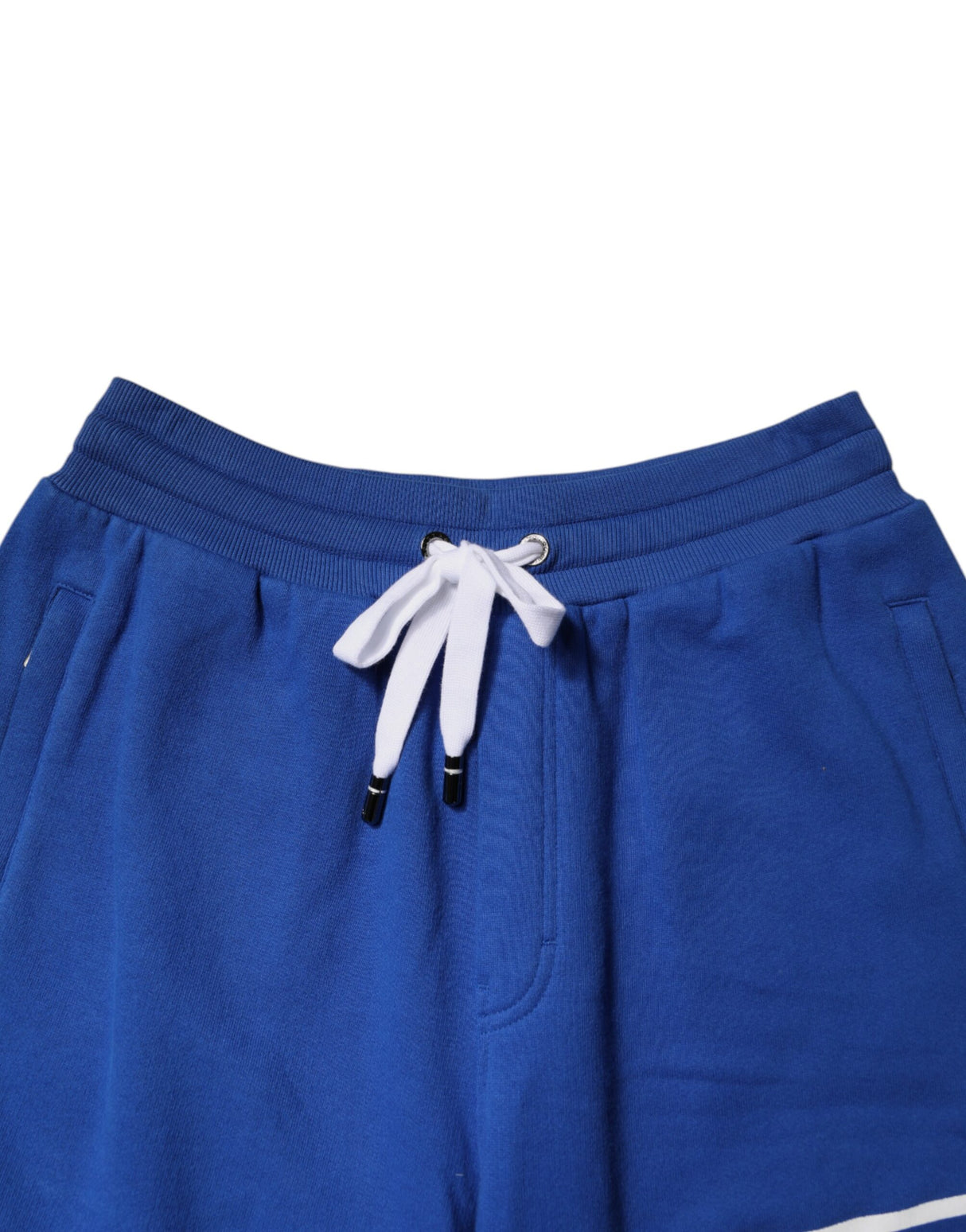 Dolce & Gabbana Blue Logo Cotton Bermuda Sweatshorts Shorts