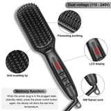 Hair Straightening Brush and Tool Set