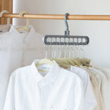 Multi-Functional Nine-Hole Clothes Hanger for Storage