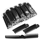 Foldable Combs in Bulk Individually Wrapped Travel Pocket Hair Comb Folding Hair Brush Double Headed Brush Comb Styling Tool for Men Women Combs Black (One Size 10 Count)