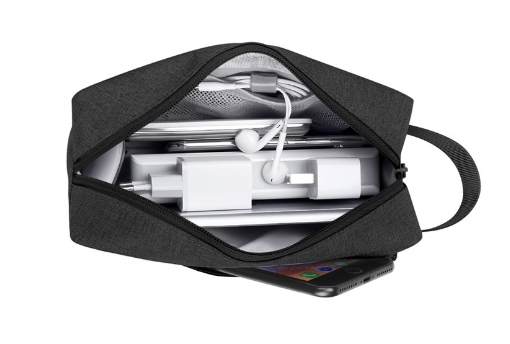 Power Bank and Headset Storage Bag with Data Cable