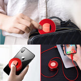 Compact 3-in-1 Makeup Mirror with Built-in Cable
