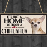 Chihuahua Wooden Plaque Sign for Home Decor (7.9x3.9in)