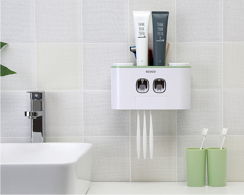 Toothpaste Squeezer, Storage Box, Toothbrush Holder Set