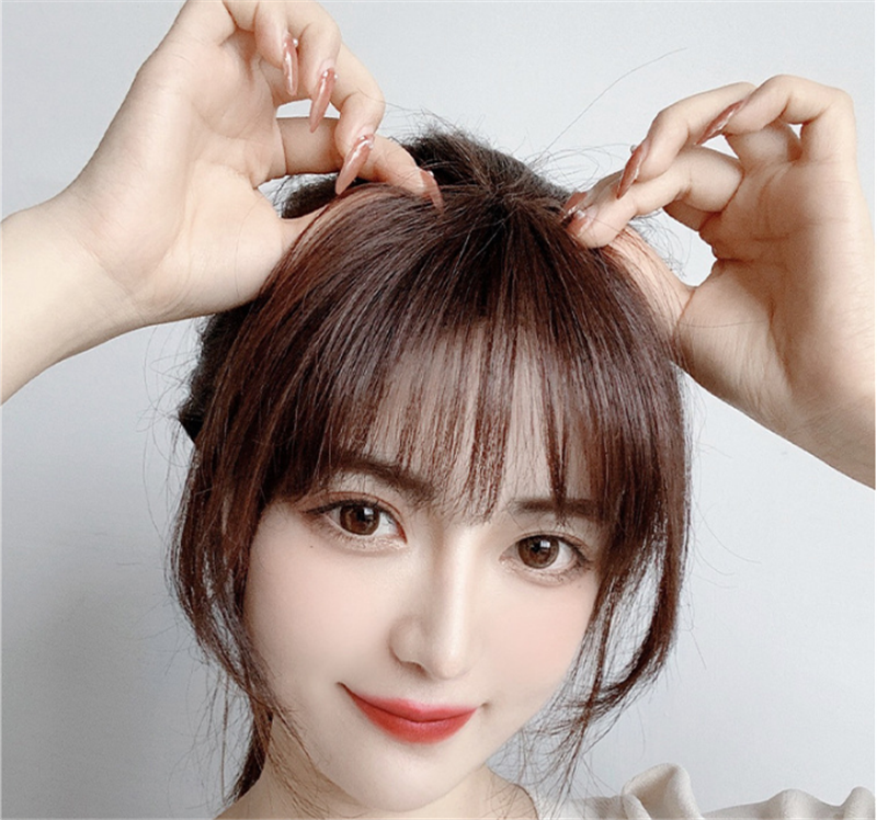 3D Air Bangs Real Hair Wig Mechanism