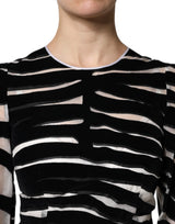 Dolce & Gabbana Black White Zebra A-line Sheath Mini Dress