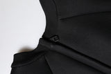 Dolce & Gabbana Black Cotton Long Sleeves A-line Mini Dress