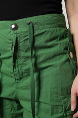 Dolce & Gabbana Green Cotton High Waist Cargo Pants