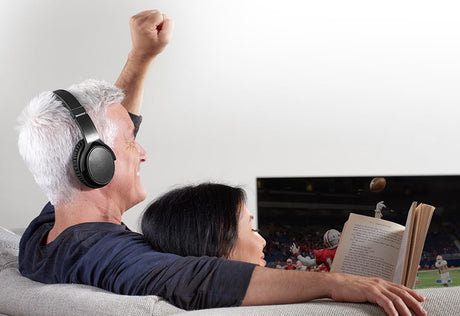 Sharper Image TV Wireless Headphones Black