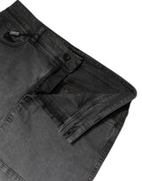 Dolce & Gabbana Gray Cotton Stretch Mid Waist Denim Mini Skirt