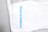 Dolce & Gabbana White Graphic Print Cotton Crew Neck T-shirt