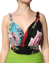Dolce & Gabbana Multicolor Floral Patchwork Fitted Mini Dress