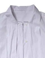 Dolce & Gabbana White Ascot Collar Long Sleeve Blouse Top