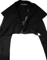 Dolce & Gabbana Black Silk Sheer Long Sleeves Blouse Top
