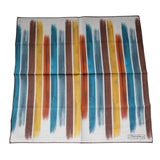 Dolce & Gabbana Multicolor Stripes Cotton Square Foulard Scarf
