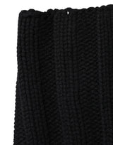 Dolce & Gabbana Black Cashmere Knitted Neck Warmer Foulard Scarf
