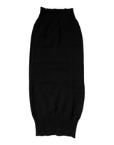 Dolce & Gabbana Black Cashmere Knitted Neck Warmer Foulard Scarf