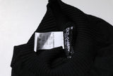 Dolce & Gabbana Black Cashmere Knitted Neck Warmer Foulard Scarf