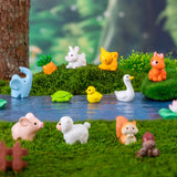 LOKIPA 30PCS Mini Resin Animals Figures Tiny Resin Animal Miniature Garden Decor Micro Landscape Fairy Dollhouse Ornament for Fairy Garden Dollhouse Plant Pots Bonsai Craft Decor