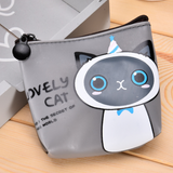 Korean Cute Cat PU Coin Purse and Key Organizer