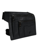 Dolce & Gabbana Black Calfskin Leather Messenger Crossbody Bag