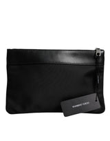 Dolce & Gabbana Multicolor Leopard Jacquard Print Logo Plaque Pouch Bag