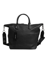 Dolce & Gabbana Black Calfskin Leather Hand Shoulder Duffle Bag