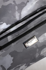 Dolce & Gabbana Gray Camo Cotton Multiple Compartments Tote Bag