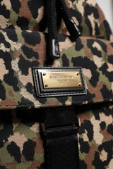 Dolce & Gabbana Multicolor Leopard Cotton Shoulder Bucket Bag