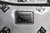 Dolce & Gabbana Polyester Gray Black DG Logo Plaque Backpack Bag
