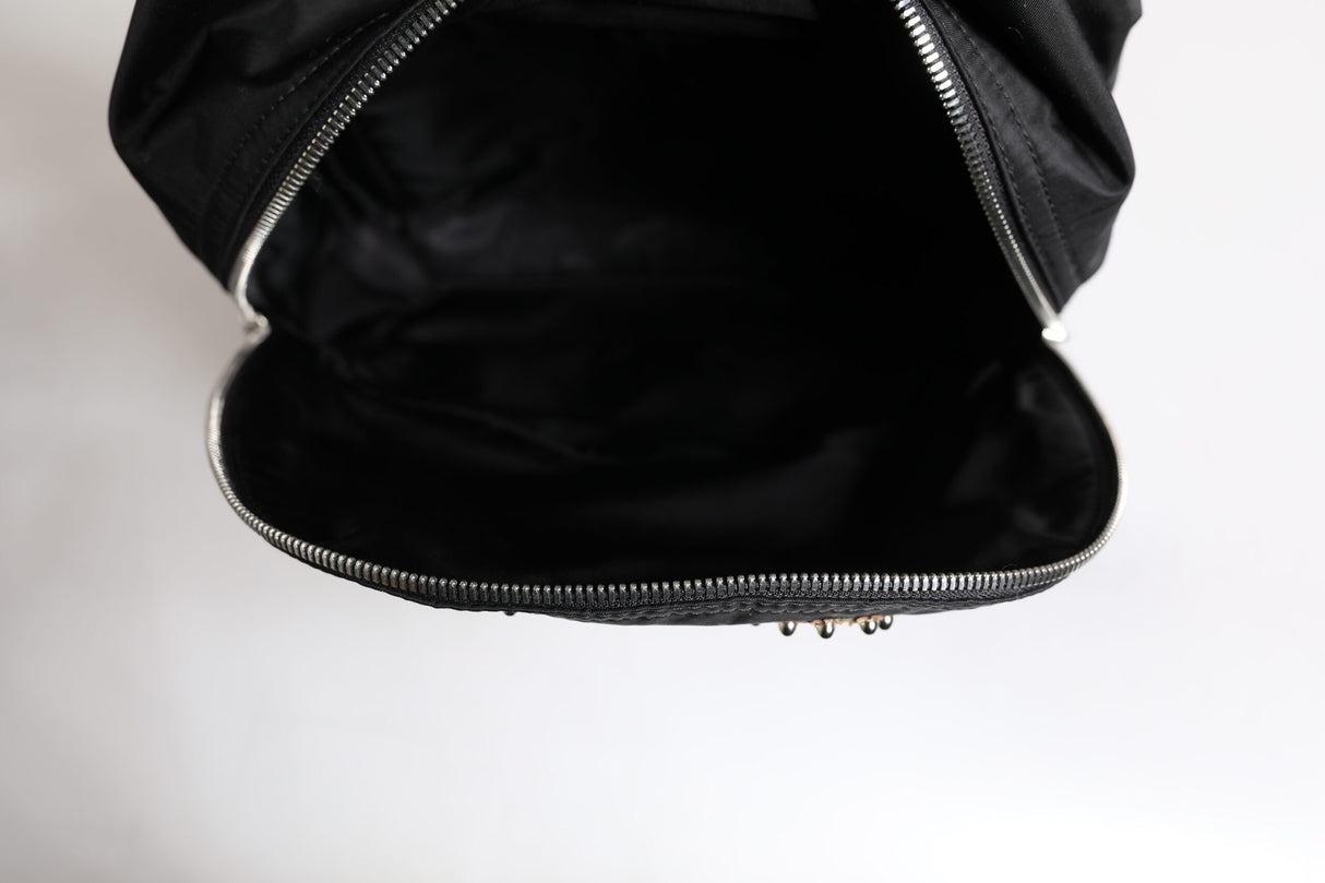 Dolce & Gabbana Black Nylon #DGFAMILY Embellished Backpack VULCANO Bag