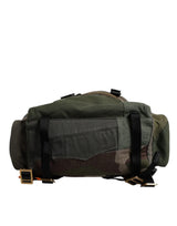 Dolce & Gabbana Military Green Patchwork Travel Backpack Bag