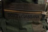 Dolce & Gabbana Military Green Patchwork Travel Backpack Bag